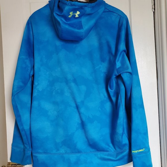 Under Armour Men's Medium Blue Big Logo Sweatshirt Hoodie - Picture 2 of 6